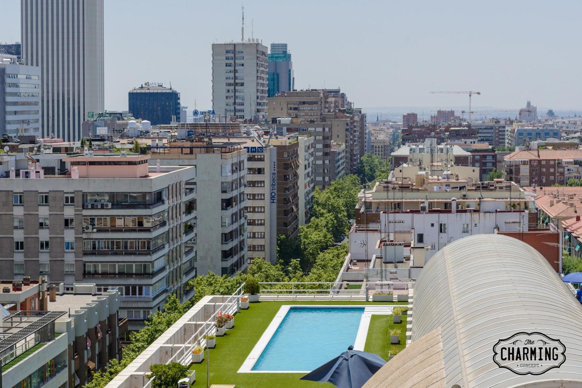 Апартаменты Charming Eurobuilding 2 Terrace Exclusive - Plaza De Parking Мадрид Экстерьер фото