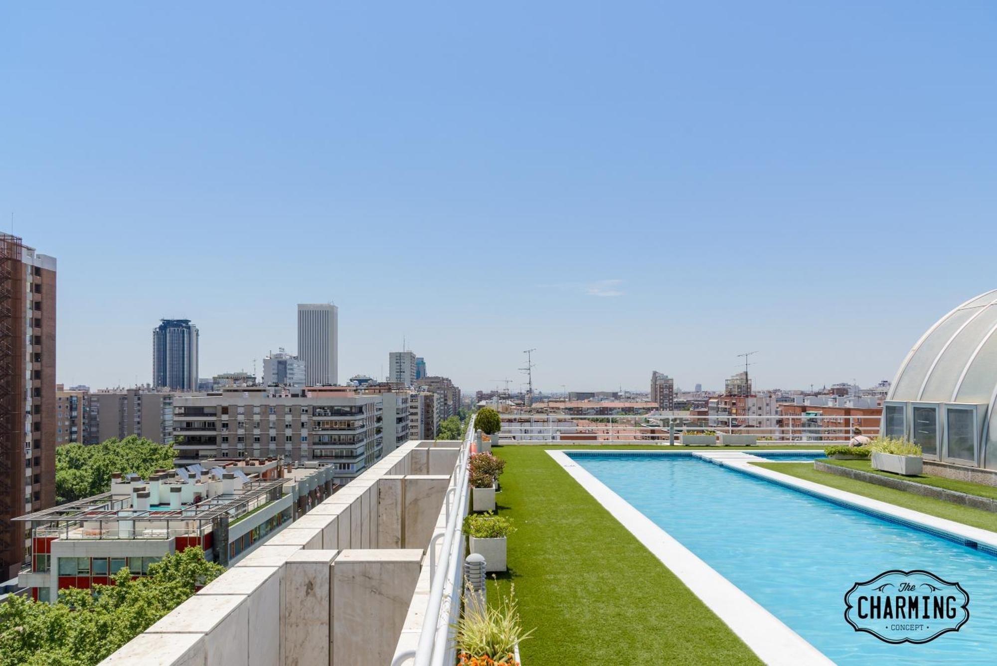 Апартаменты Charming Eurobuilding 2 Terrace Exclusive - Plaza De Parking Мадрид Экстерьер фото
